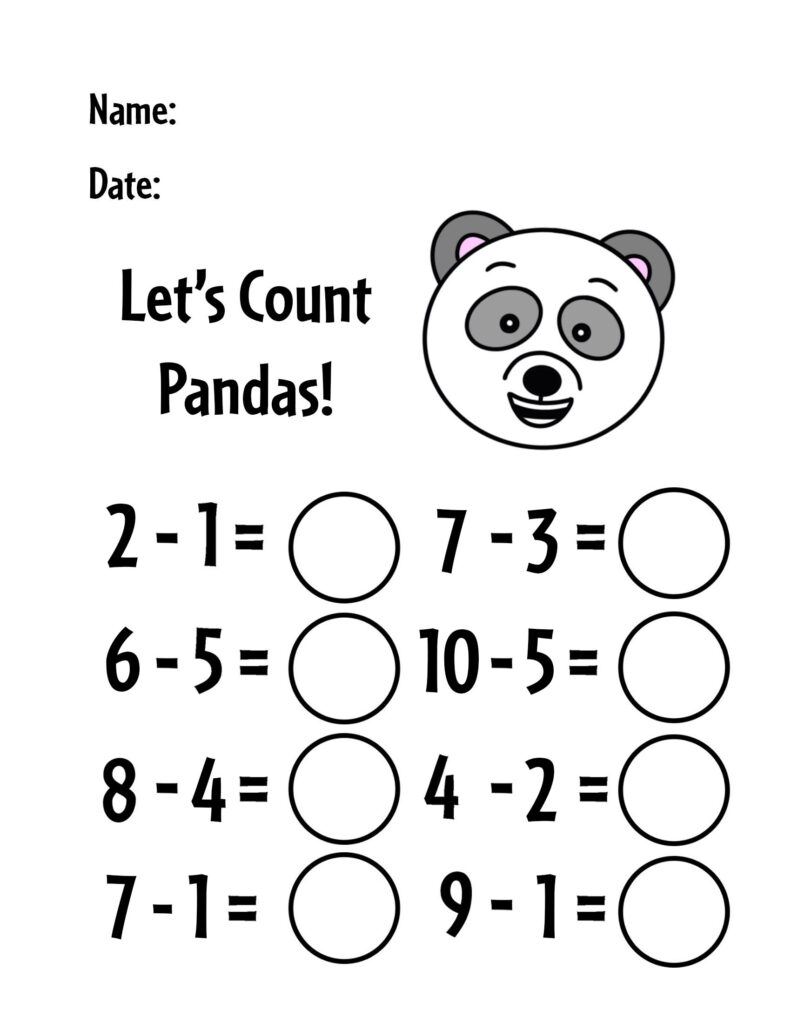 Free Kindergarten Subtraction Worksheets The Hollydog Blog