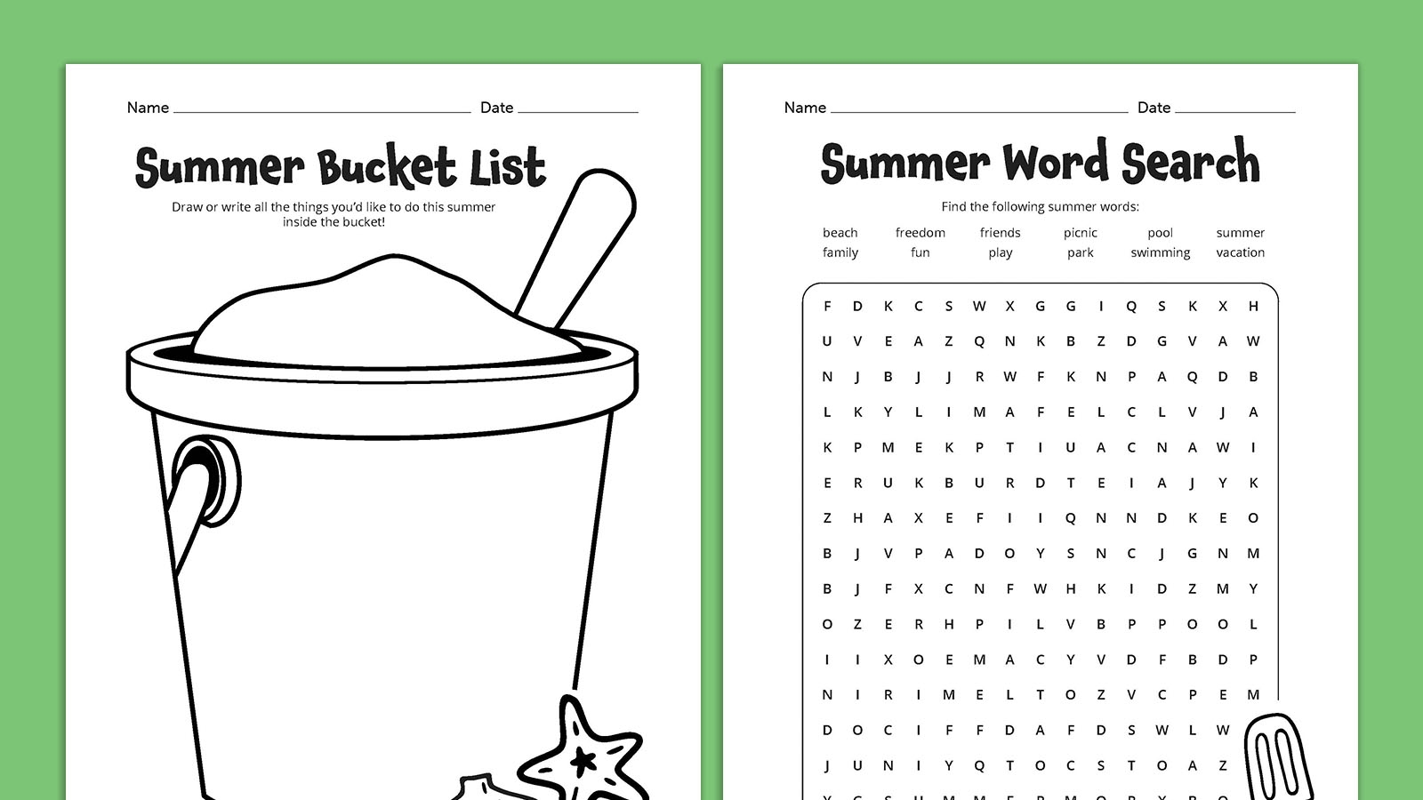 Free Last Day of School Printables