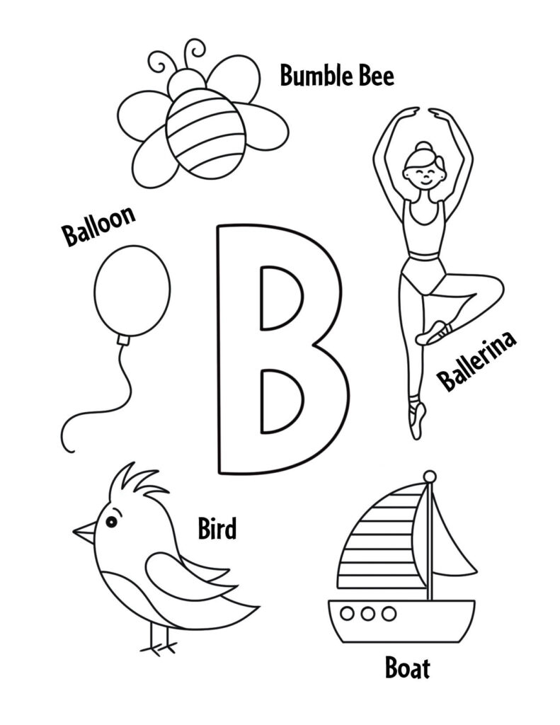 letter b printable worksheets