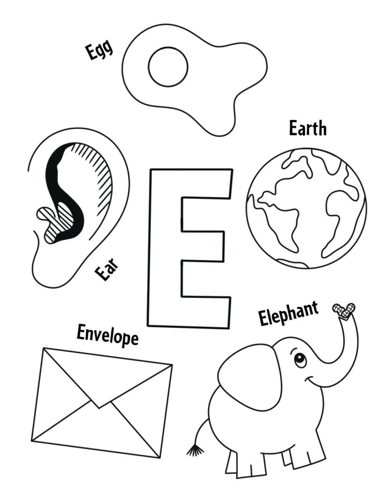 FREE Letter E Worksheets For Preschool The Hollydog Blog