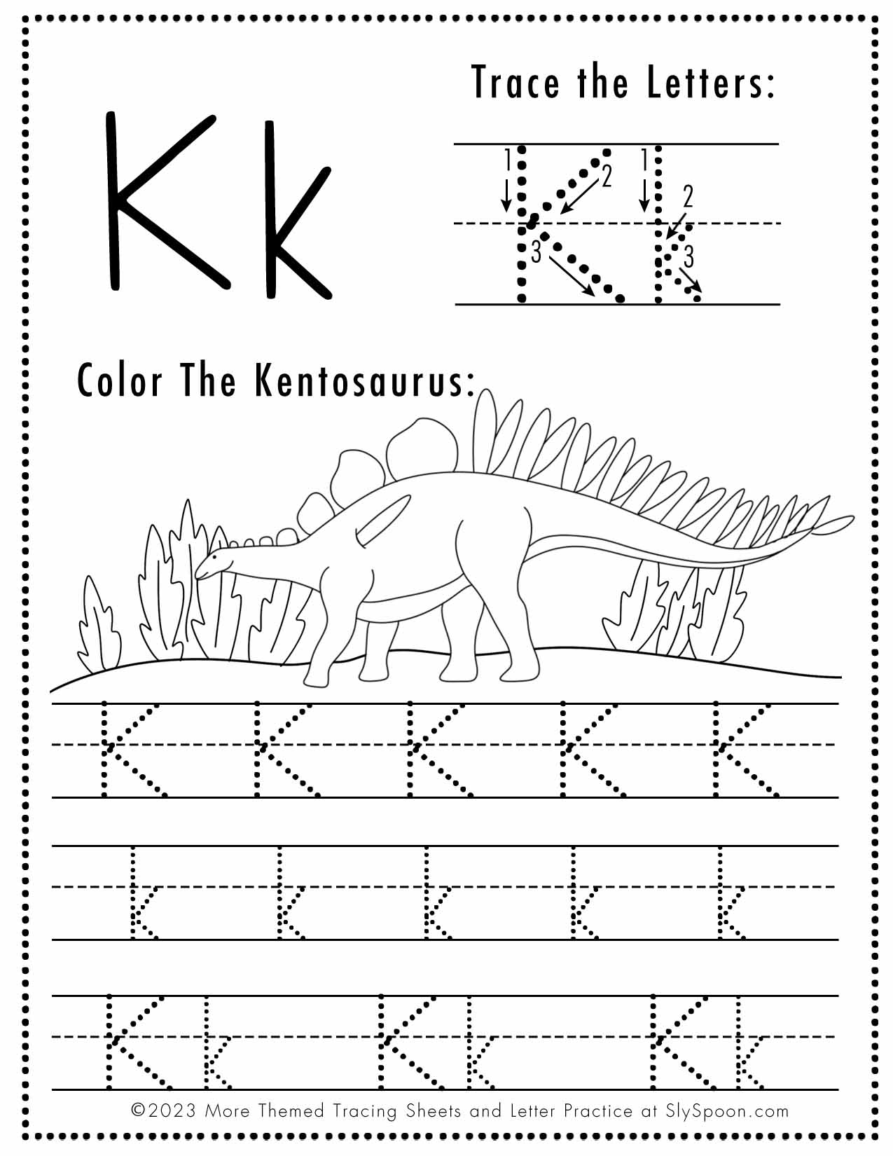 letter k worksheets preschool