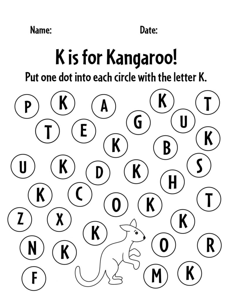 FREE Letter K Worksheets For Preschool The Hollydog Blog