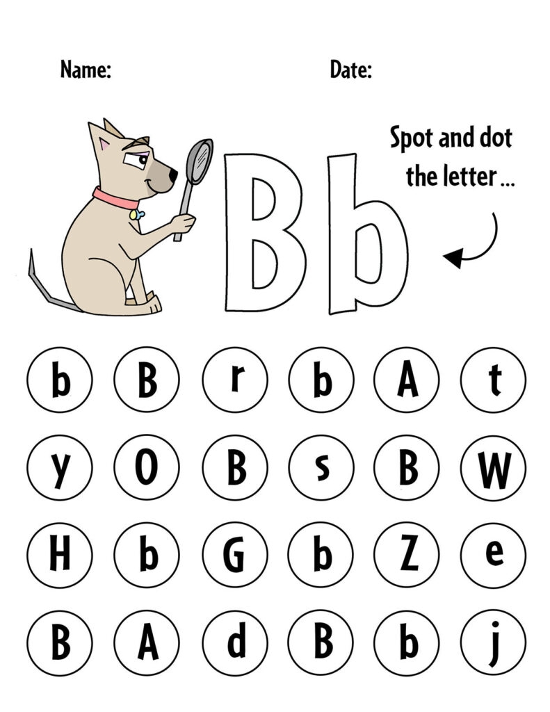 Free Letter Recognition Worksheets For Preschool The Hollydog Blog