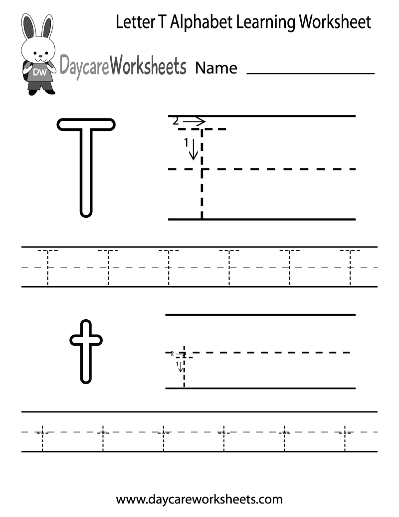 letter t worksheets for preschool