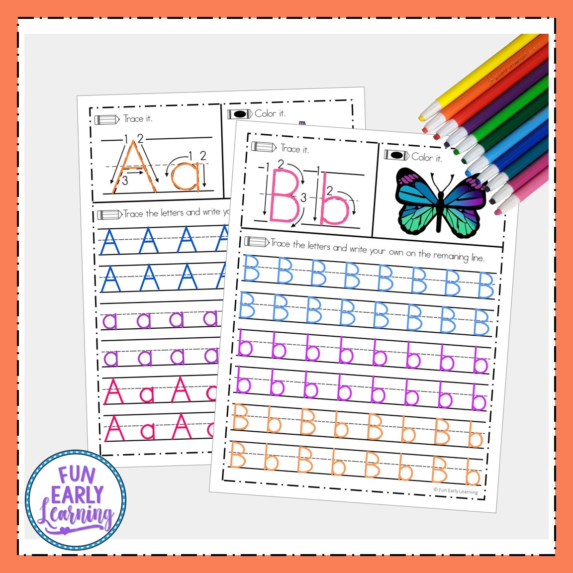 kindergarten penmanship worksheets