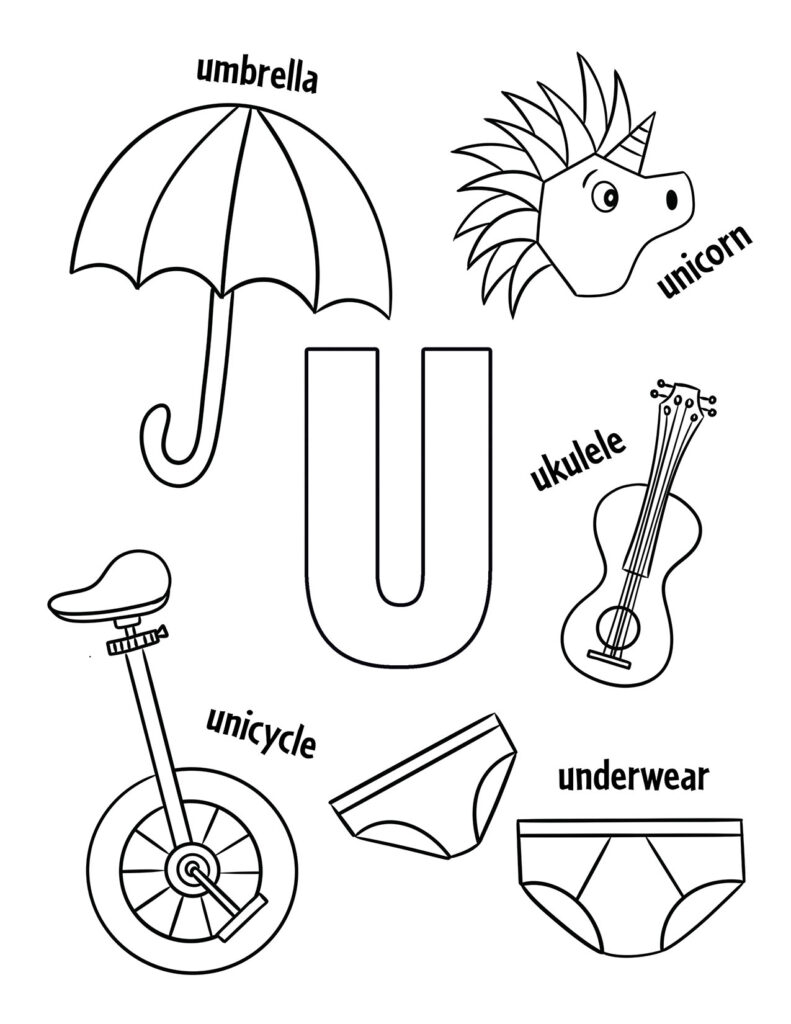 letter u preschool worksheets