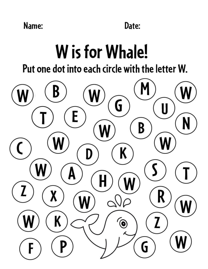FREE Letter W Worksheets For Preschool The Hollydog Blog