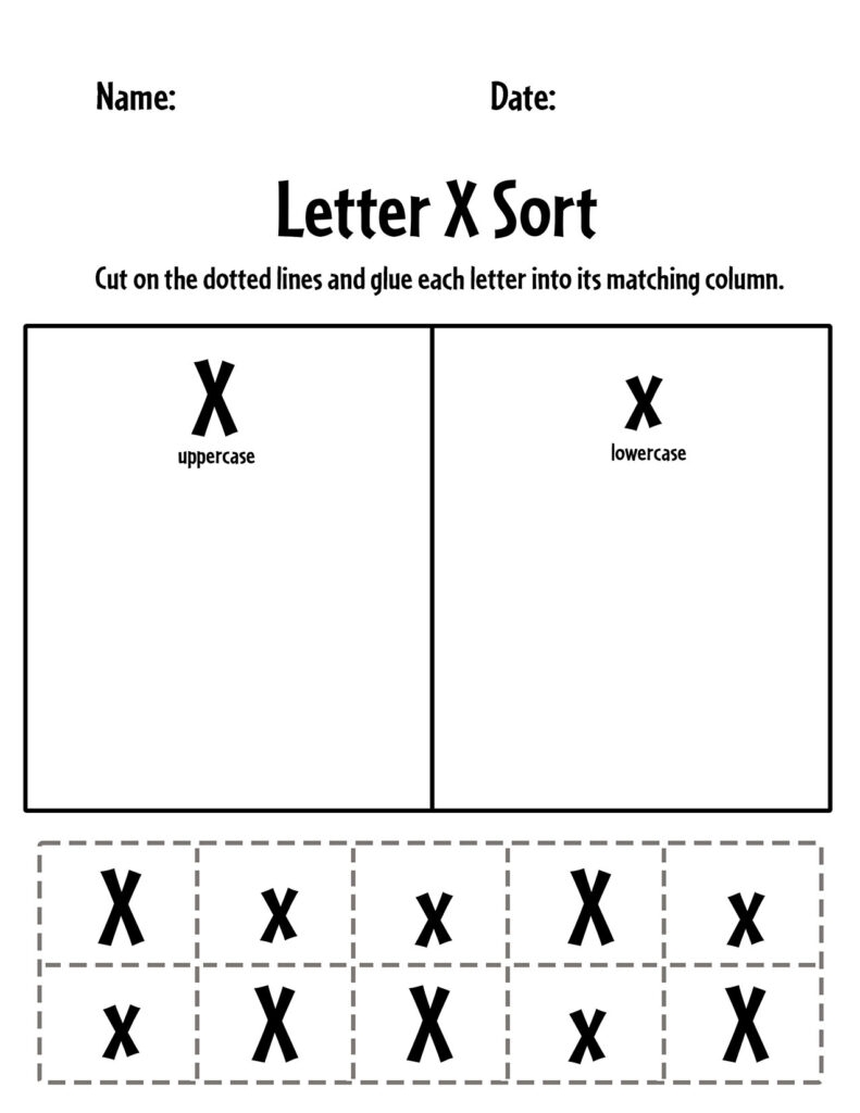 FREE Letter X Worksheets For Preschool The Hollydog Blog