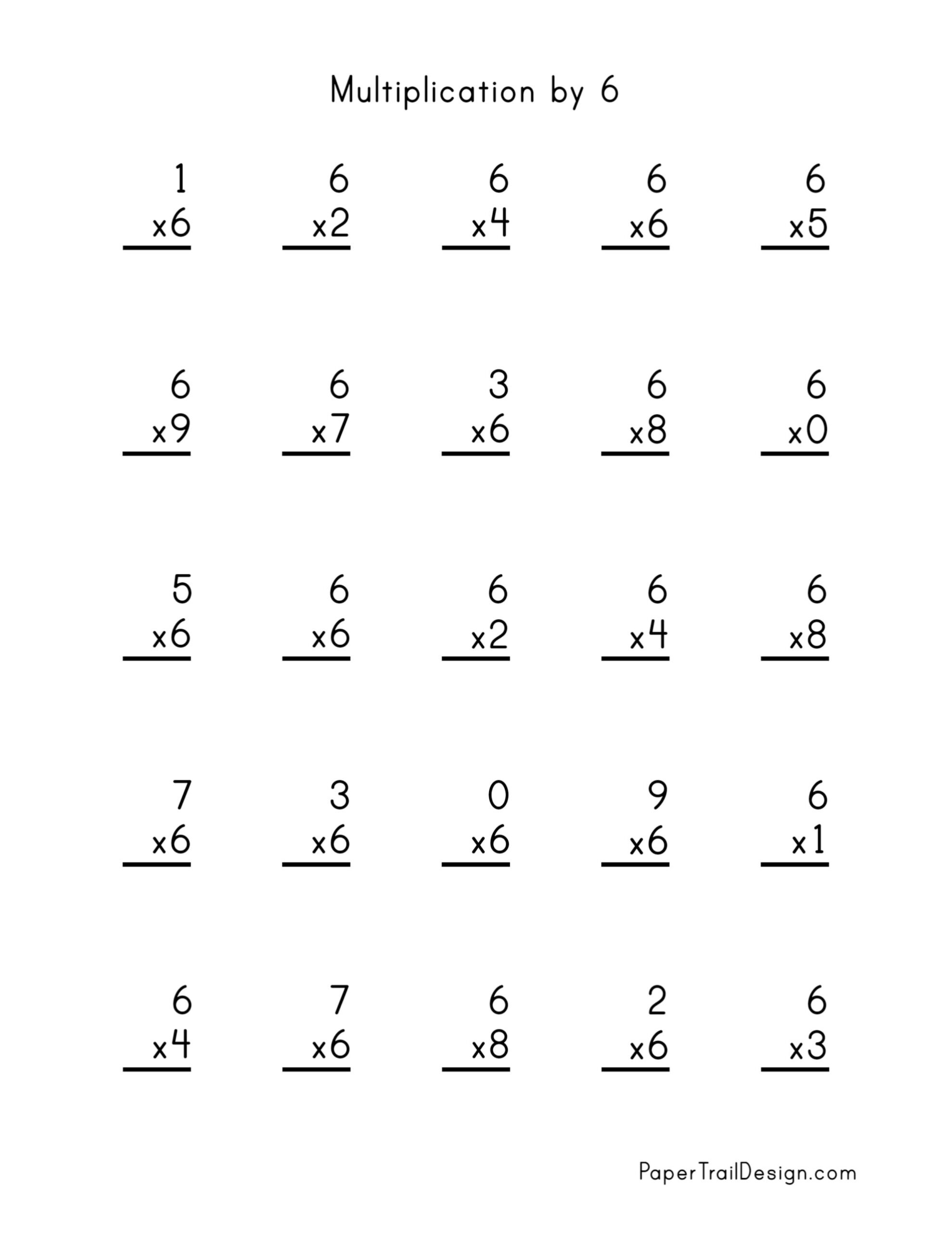 Free Multiplication Worksheets 1 12 Paper Trail Design Worksheets Library