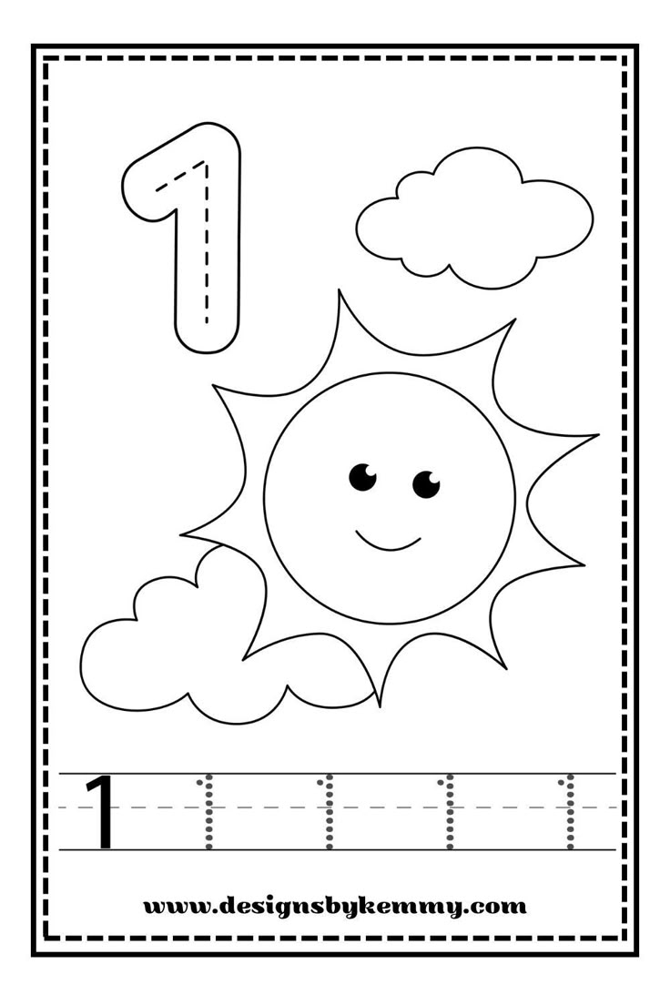Free Number Tracing And Coloring Worksheet Designs By Kemmy