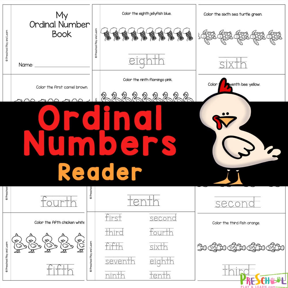 ordinal numbers worksheet for kindergarten