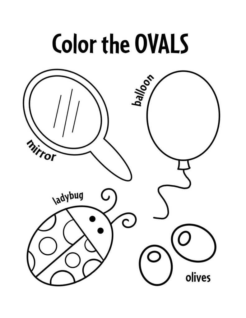 Free Oval Worksheets For Preschool The Hollydog Blog