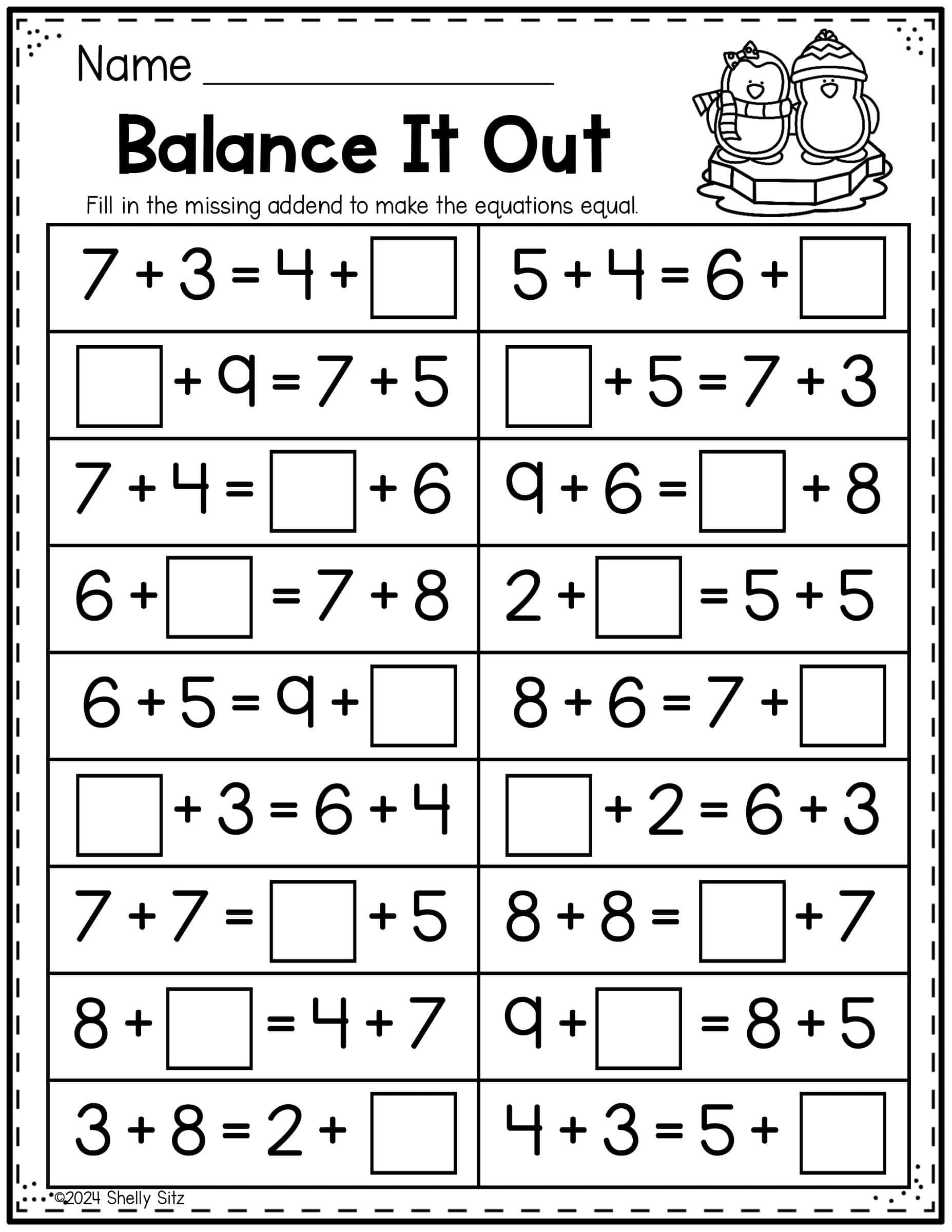 Free Penguin Math Worksheets For Second Grade Second Grade Teaching Blog Free Penguin Math Worksheets For Second Grade Second Grade Teaching Blog