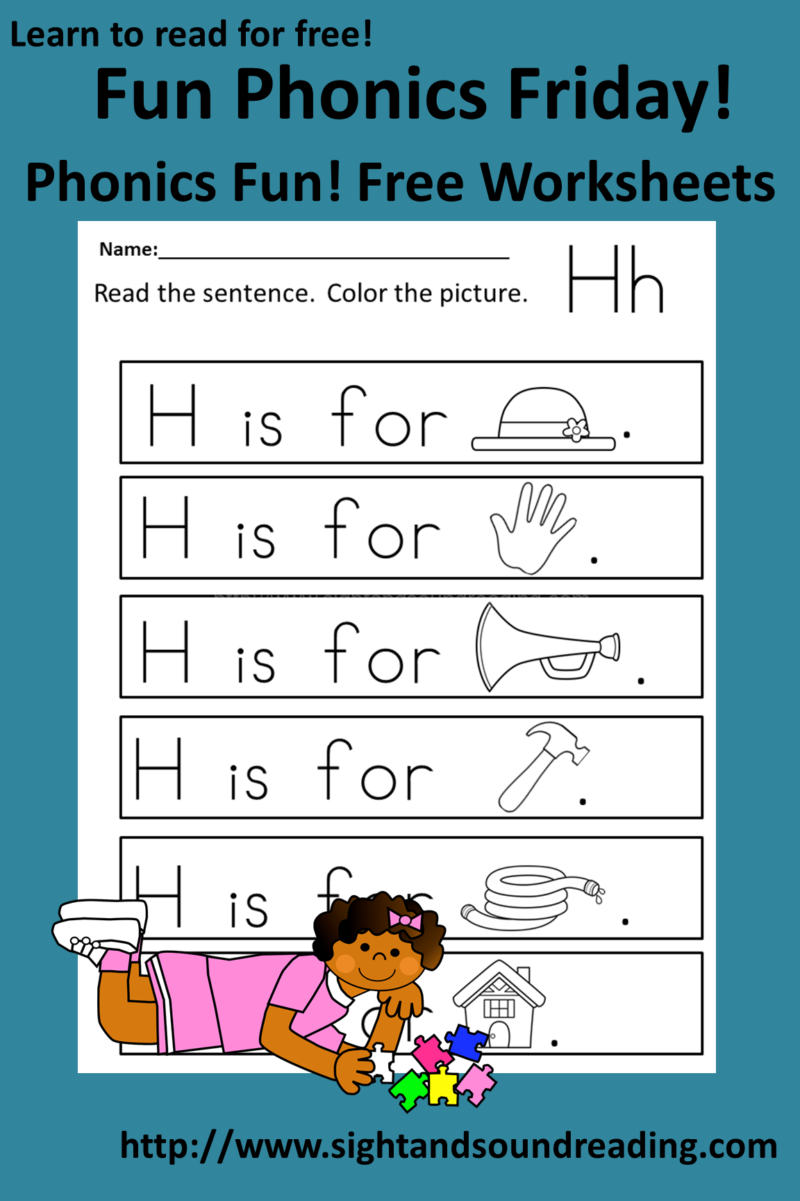 Free Phonics Friday The Letter Hh Mrs Karle s Sight And Sound Reading