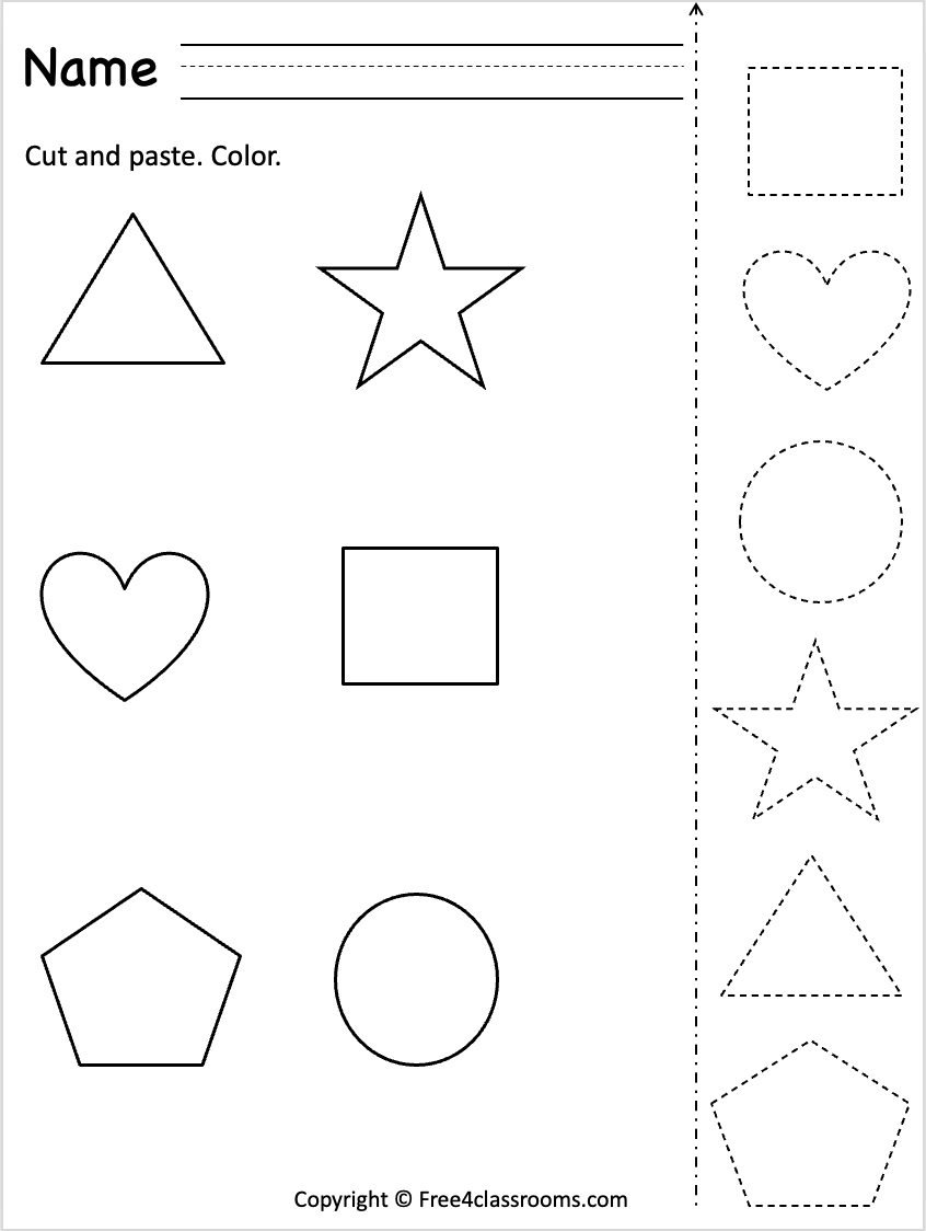 cut and paste preschool worksheets