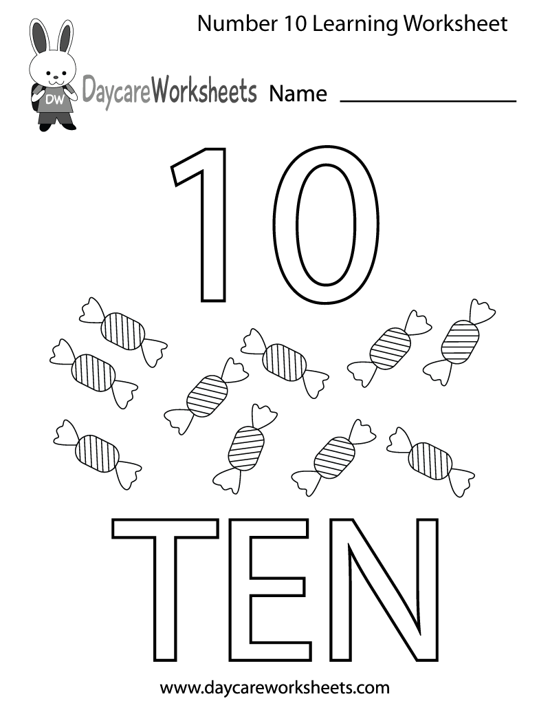 number worksheets for preschool
