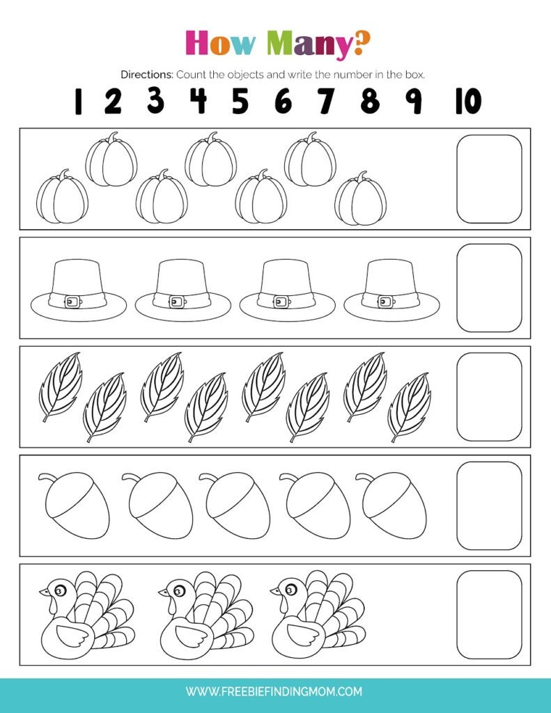 free math worksheets for preschoolers