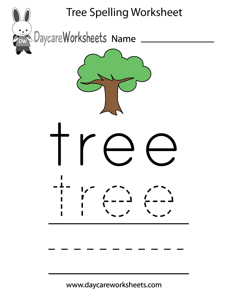 spelling worksheets for kindergarten