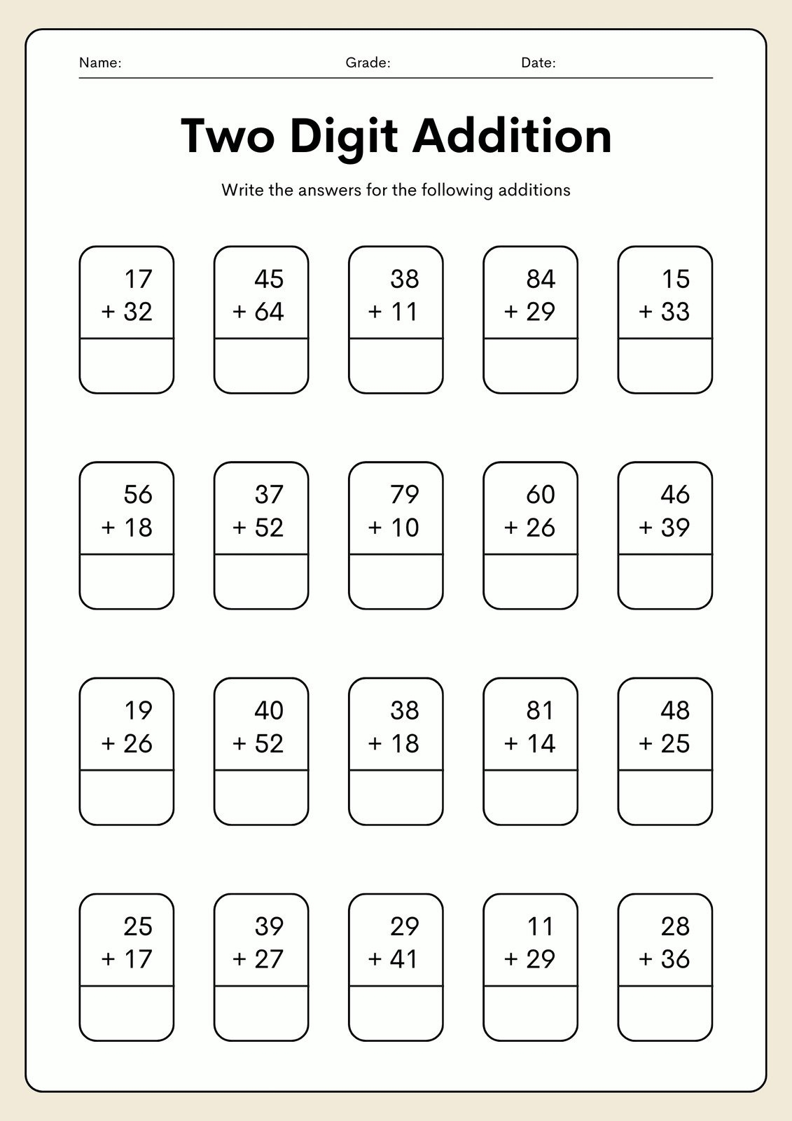 Free Printable 2nd Grade Math Worksheets Canva