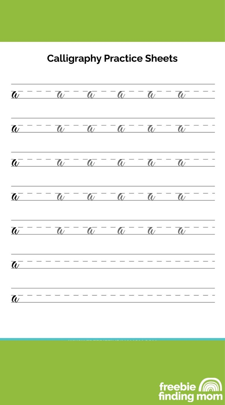Free Printable Beginner Calligraphy Practice Sheets