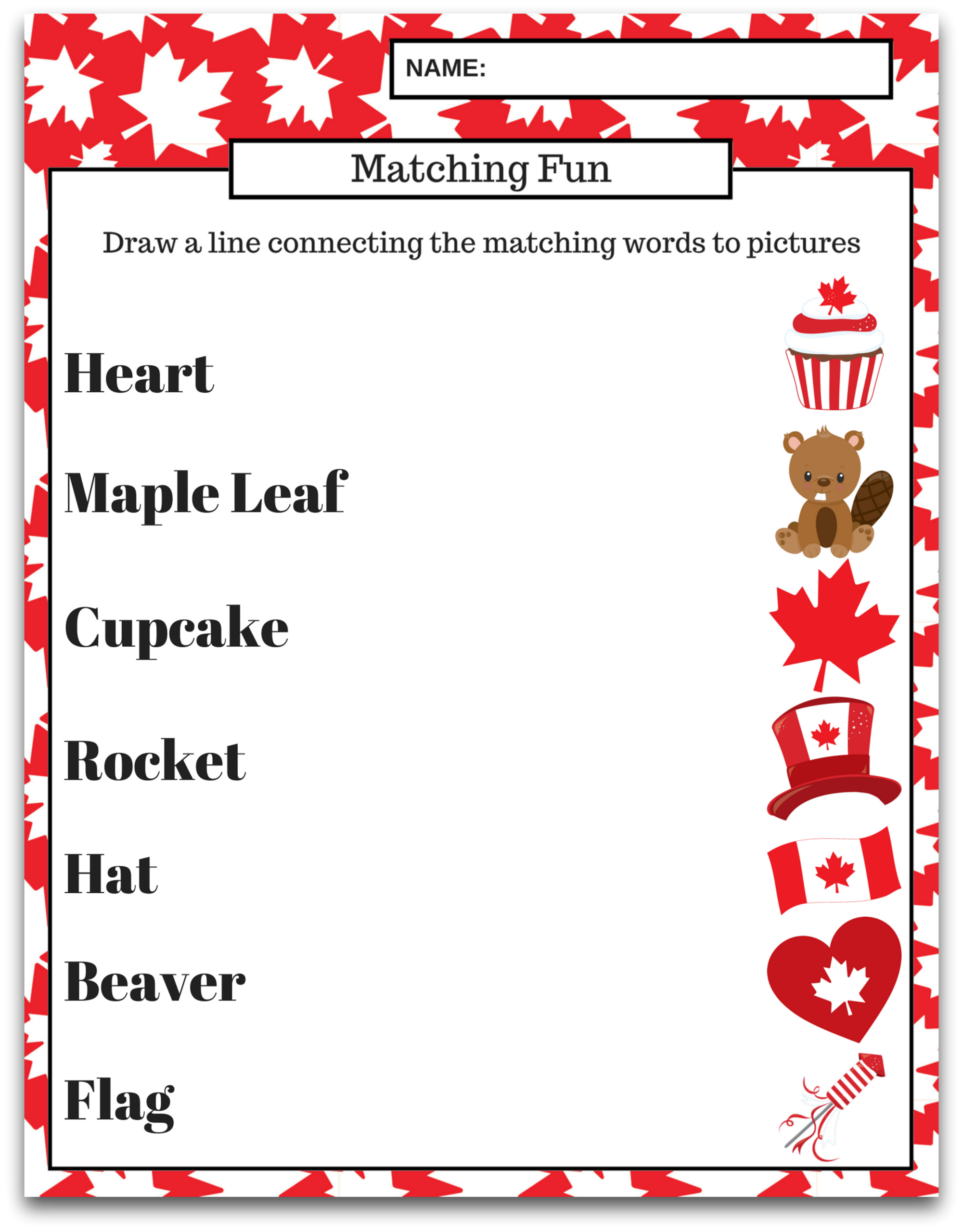 Free Printable Canada Day Preschool Learning Package