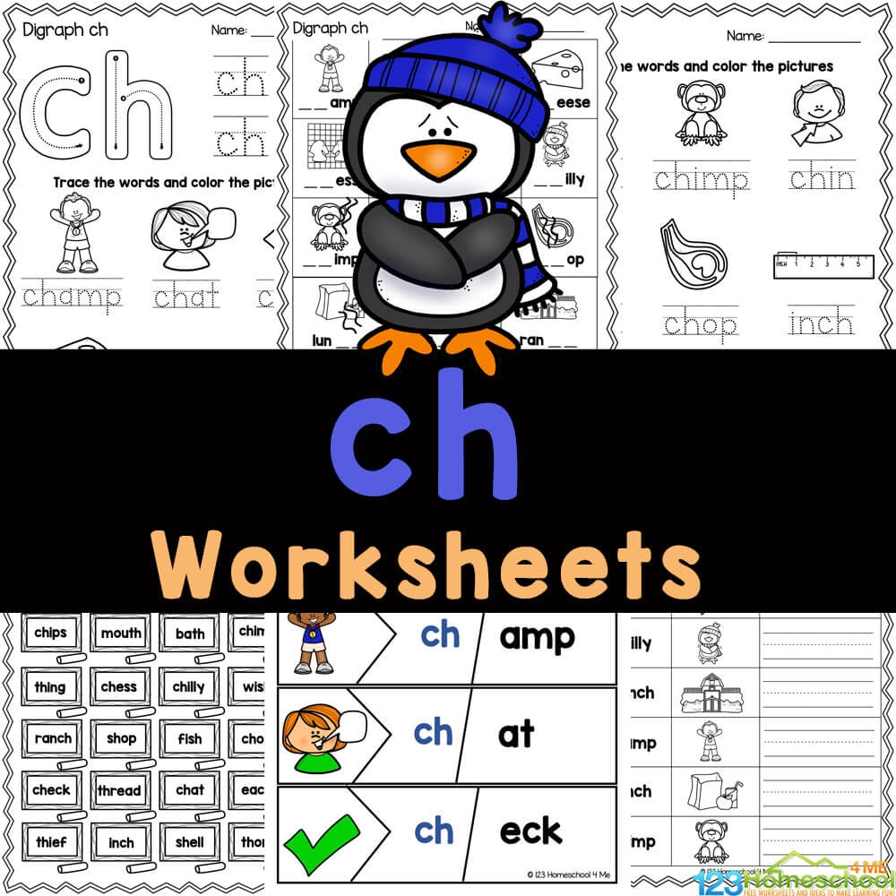 FREE Printable CH Sound Words Worksheets