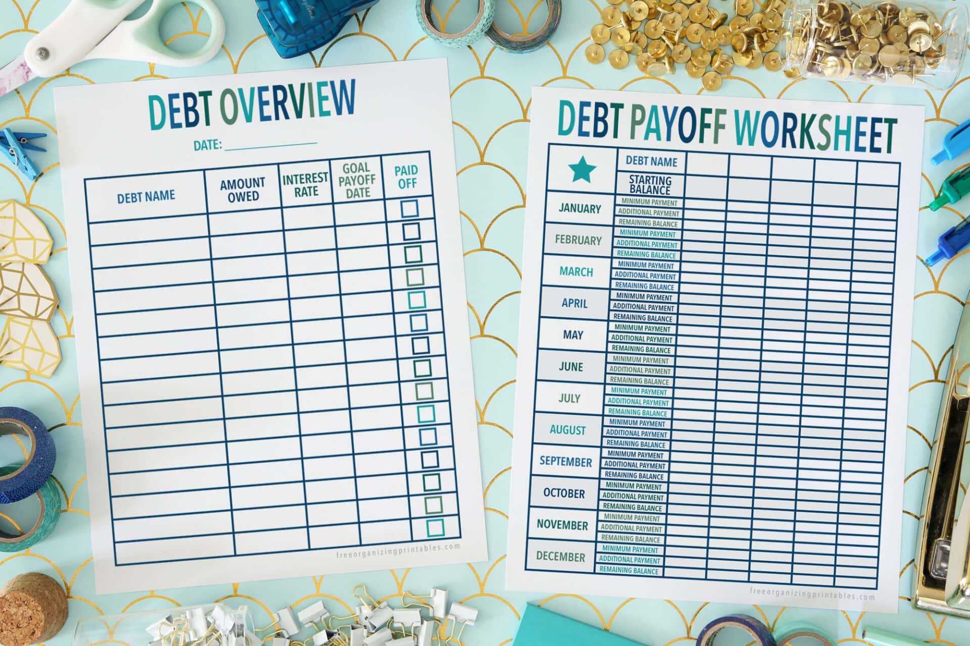 Free Printable Debt Payoff Planner Free Organizing Printables Free Printable Debt Payoff Planner Free Organizing Printables