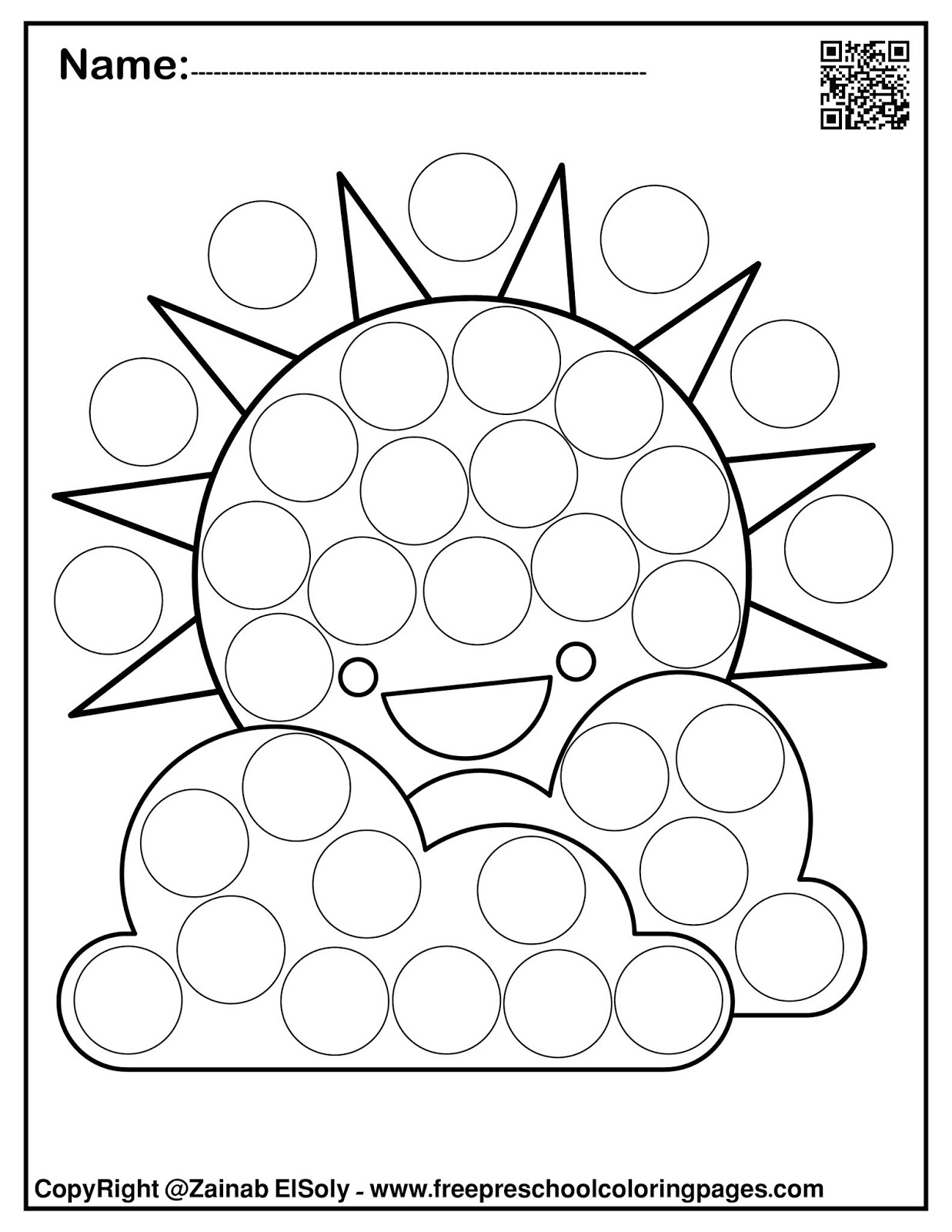 free printable dot paint worksheets