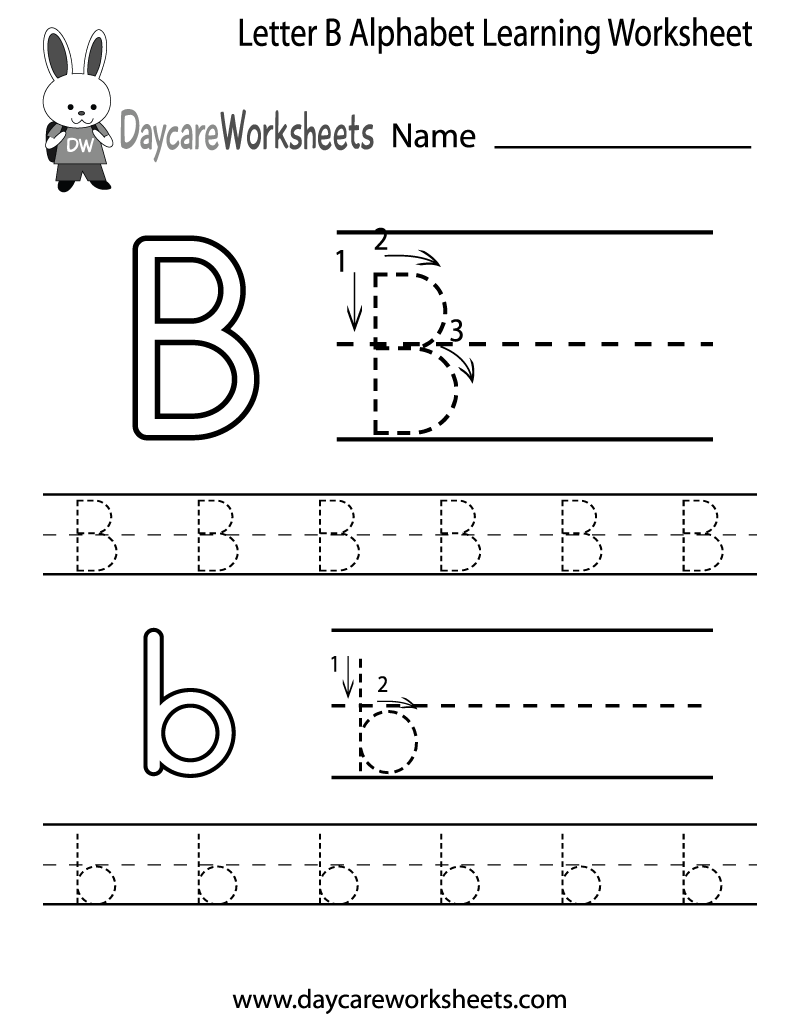 letter b worksheet for preschool