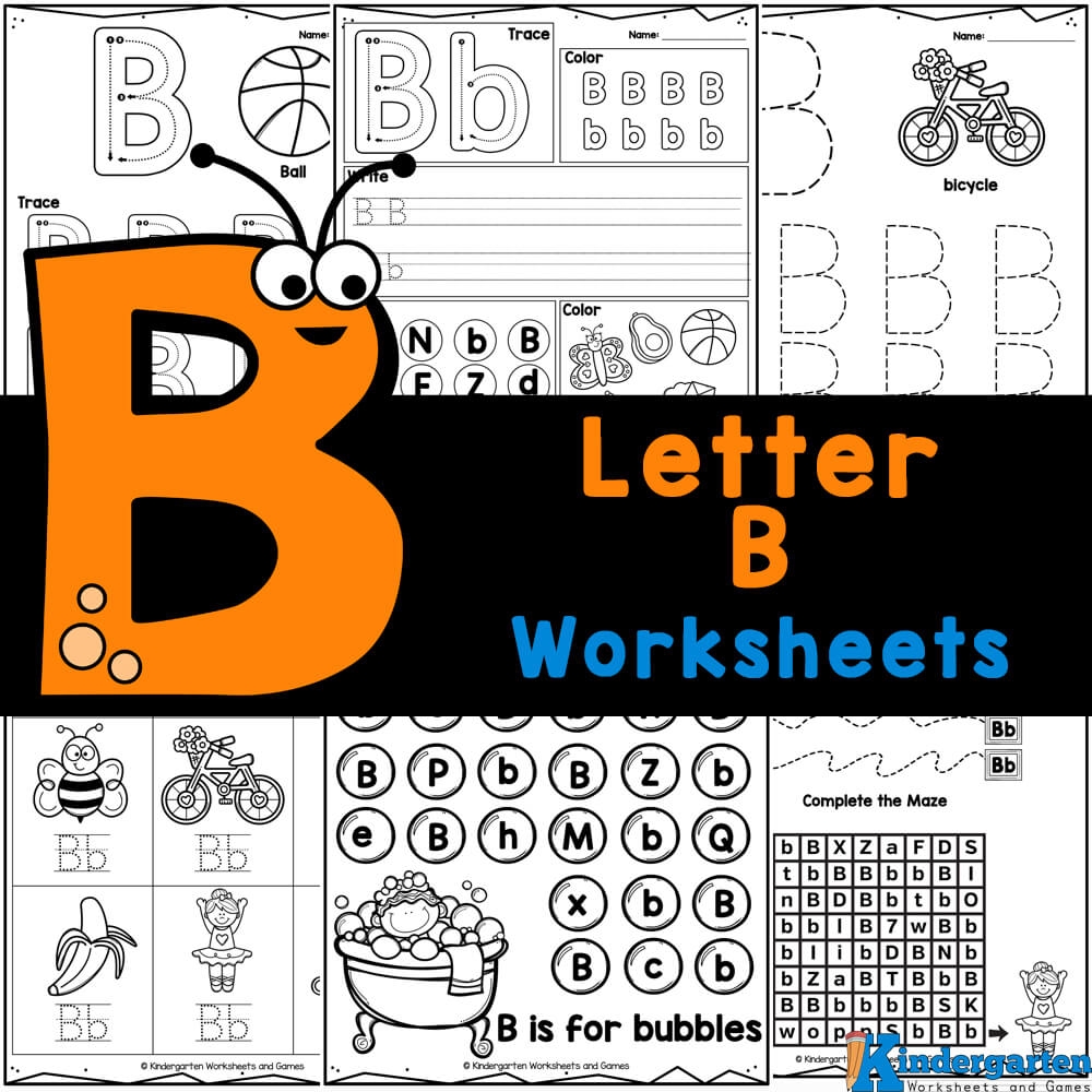 FREE Printable Letter B Worksheets For Kindergarten FREE Printable Letter B Worksheets For Kindergarten
