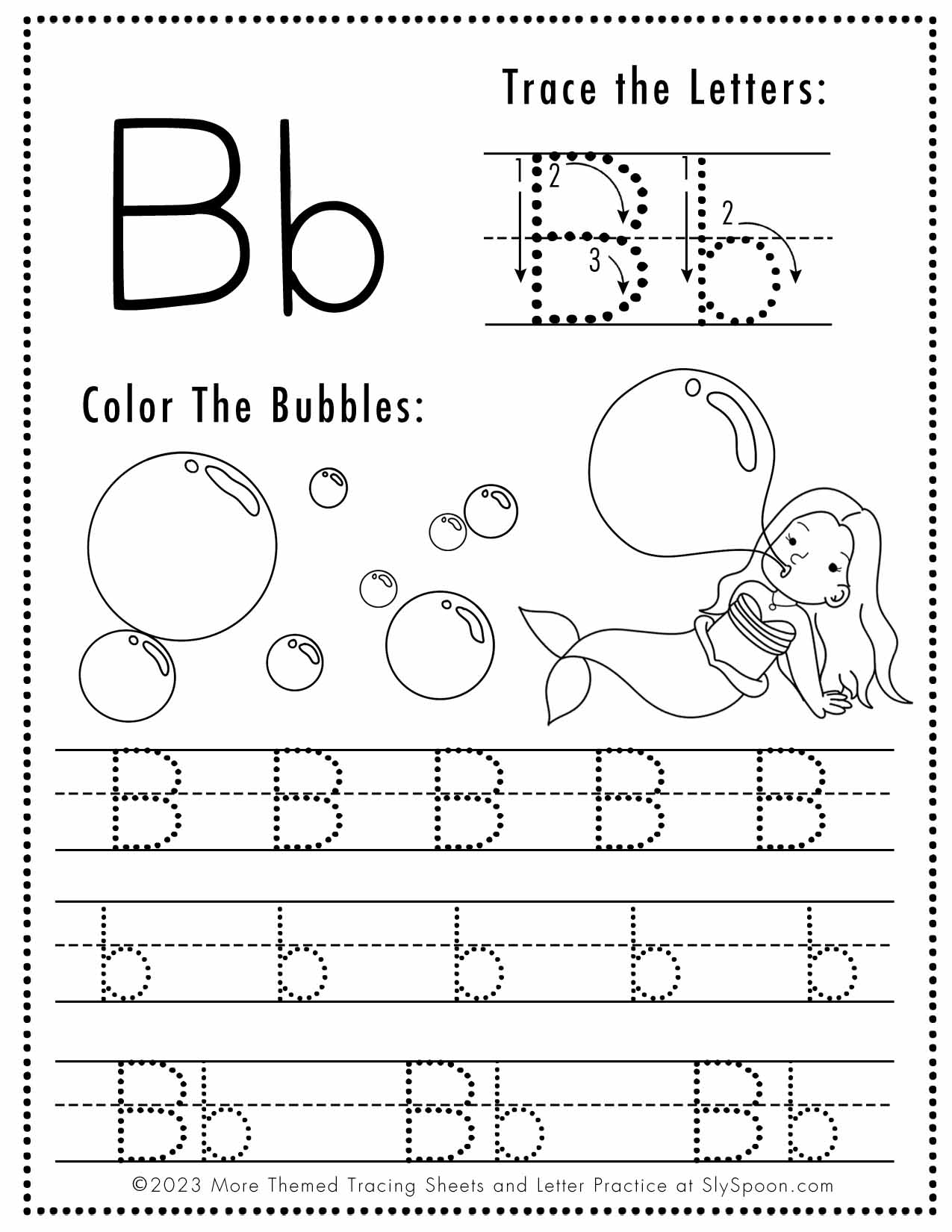 letter b worksheets free printables