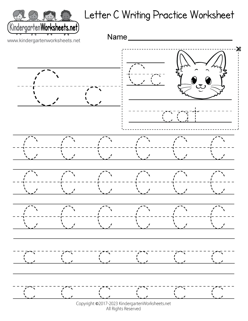 Free Printable Letter C Writing Practice Worksheet Free Printable Letter C Writing Practice Worksheet