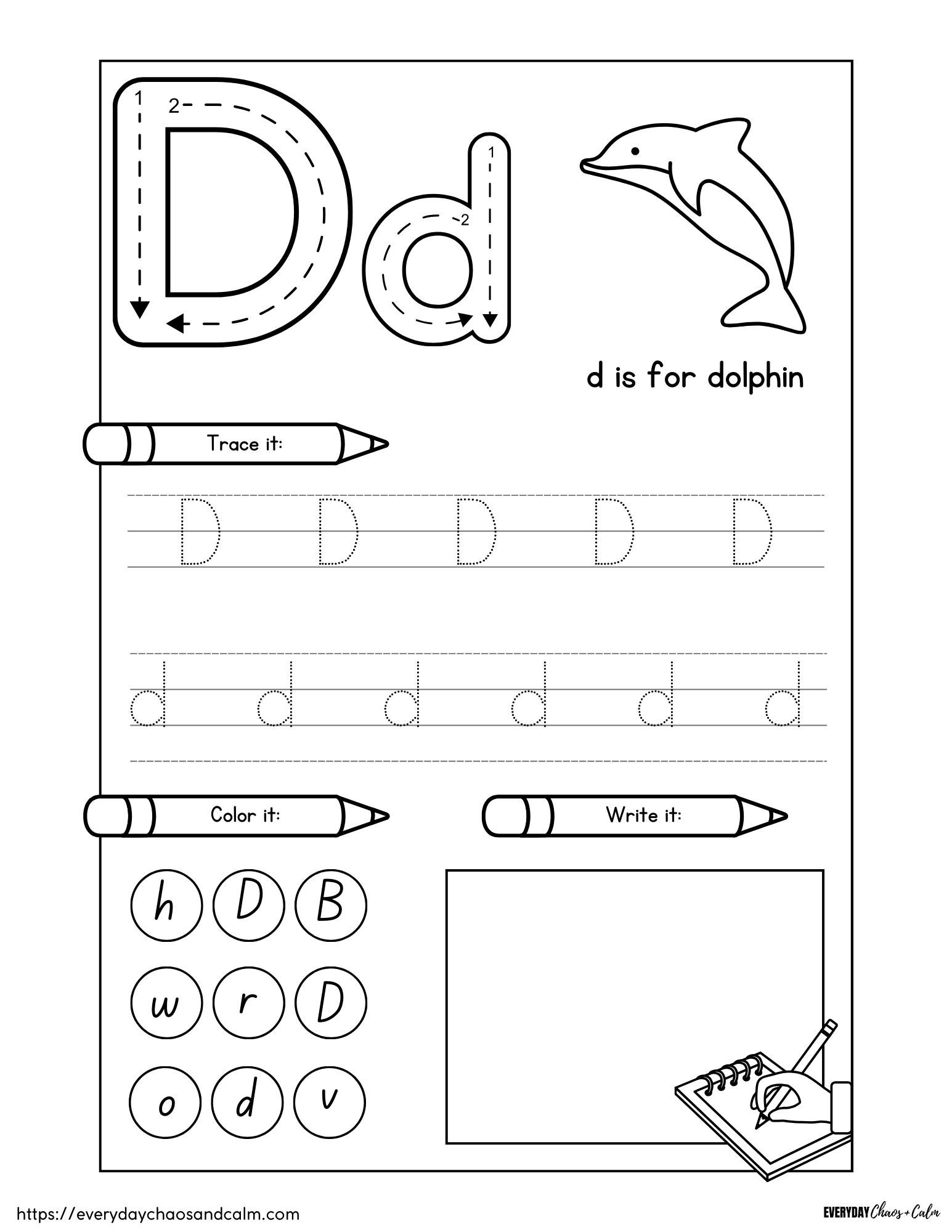 Free Printable Letter D Worksheets Free Printable Letter D Worksheets