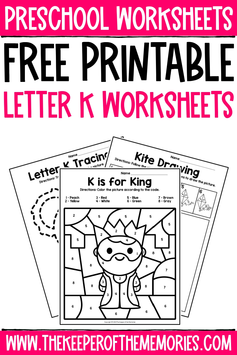 preschool letter k worksheets