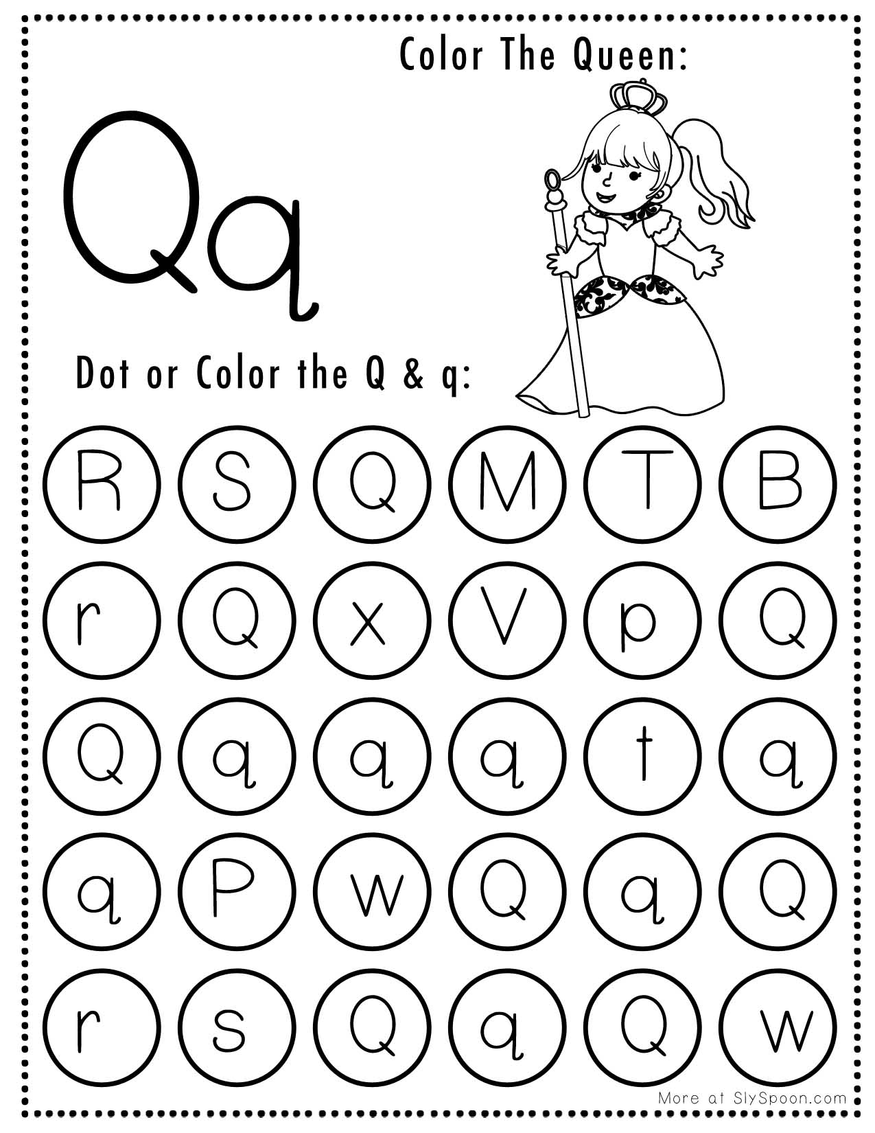 Free Printable Letter Q Worksheets Sly Spoon Free Printable Letter Q Worksheets Sly Spoon