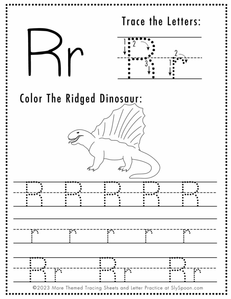 Free Printable Letter R Worksheets Sly Spoon