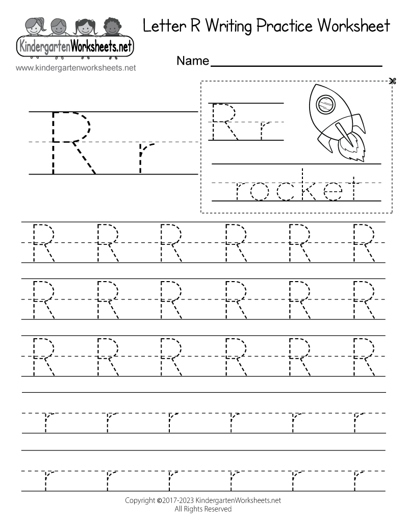 Free Printable Letter R Writing Practice Worksheet Free Printable Letter R Writing Practice Worksheet