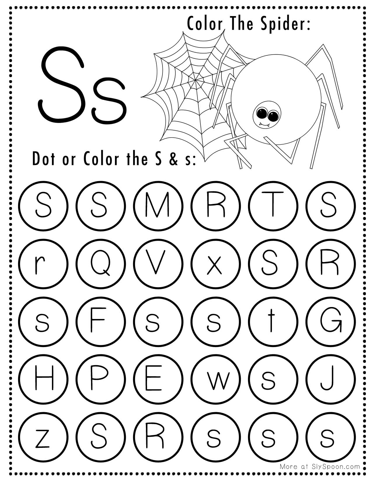 letter s worksheets free printables