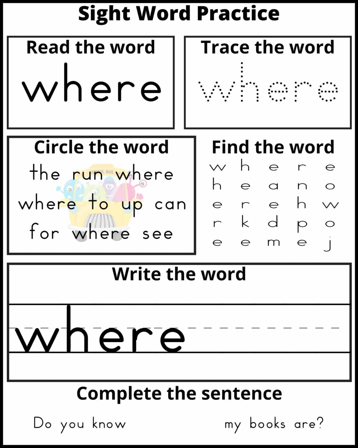 Free Printable Pre K Sight Word Practice Sheets Frugal Mom Eh Free Printable Pre K Sight Word Practice Sheets Frugal Mom Eh