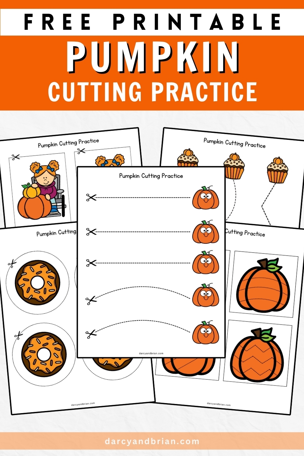Free Printable Pumpkin Cutting Practice Worksheets