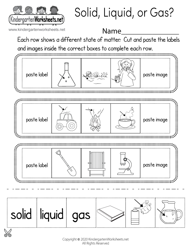 Free Printable Solid Liquid Or Gas Worksheet Free Printable Solid Liquid Or Gas Worksheet
