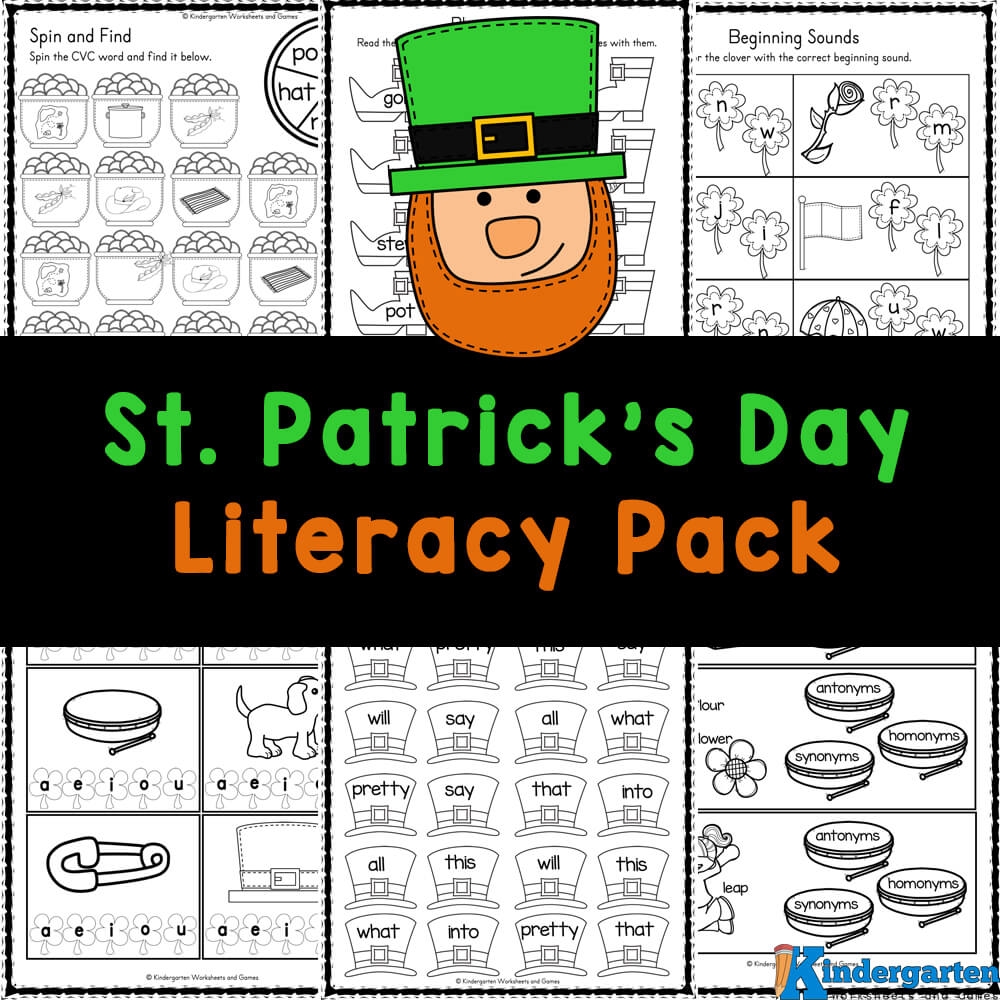 saint patrick day worksheets kindergarten
