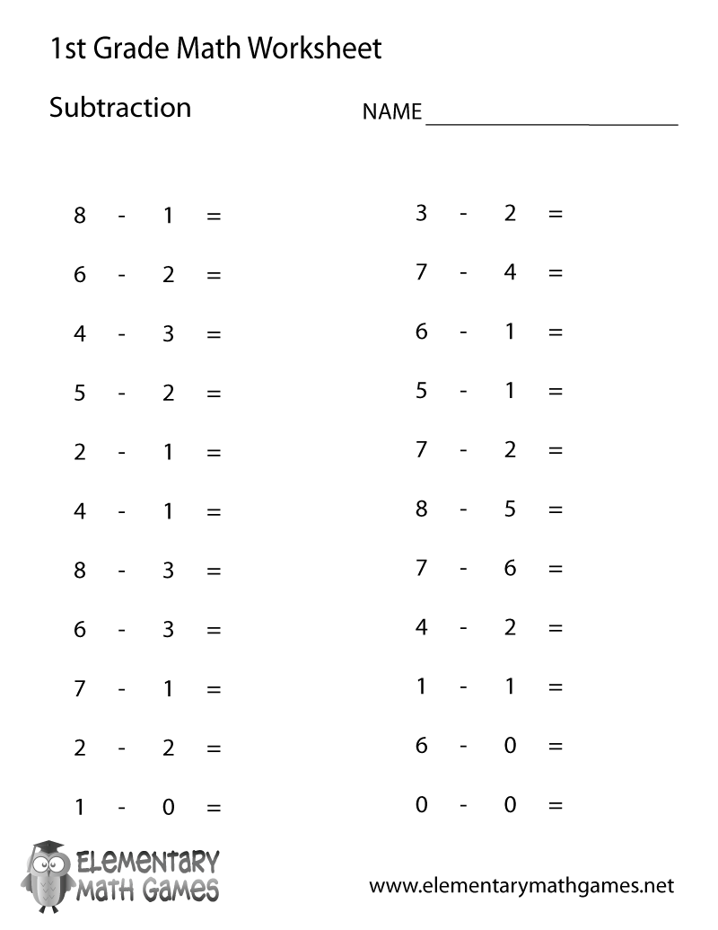 printable subtraction worksheets