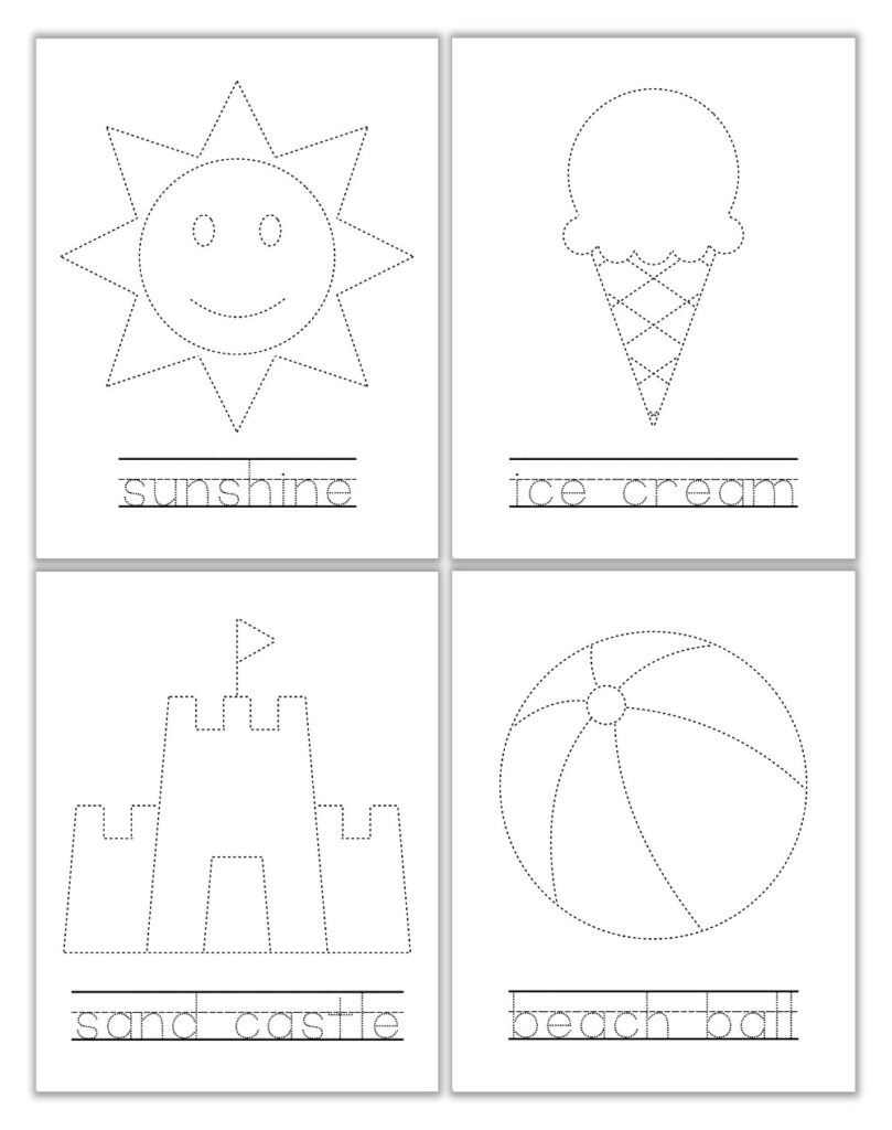 Free Printable Summer Tracing Worksheets For Preschool The Craft at Home Family Free Printable Summer Tracing Worksheets For Preschool The Craft at Home Family