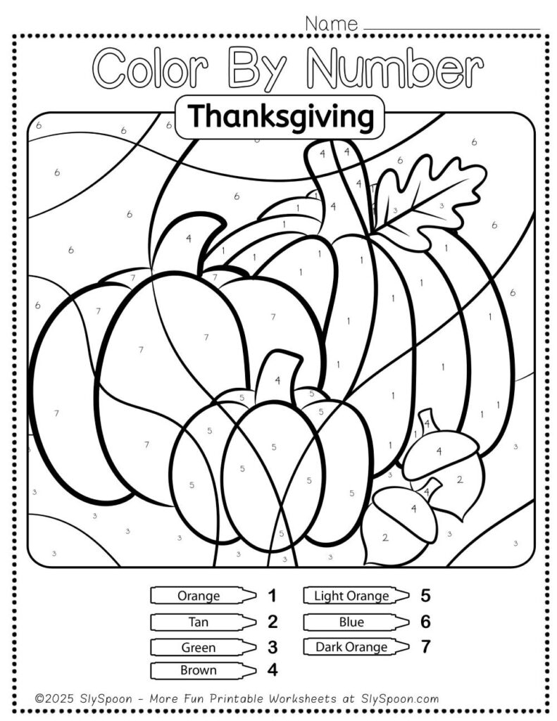 free printable color by number worksheets