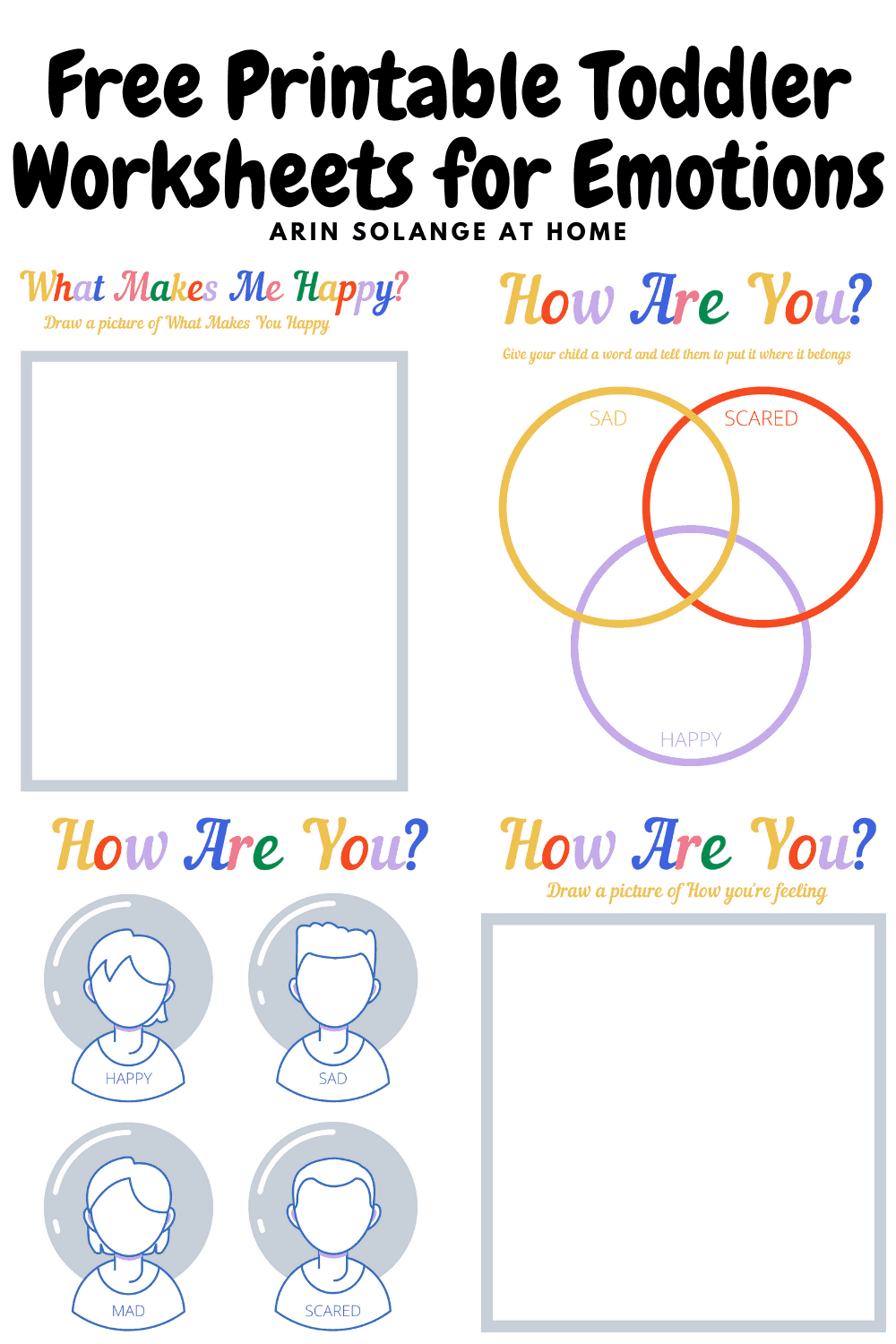 Free Printable Toddler Worksheets For Emotions Arinsolangeathome