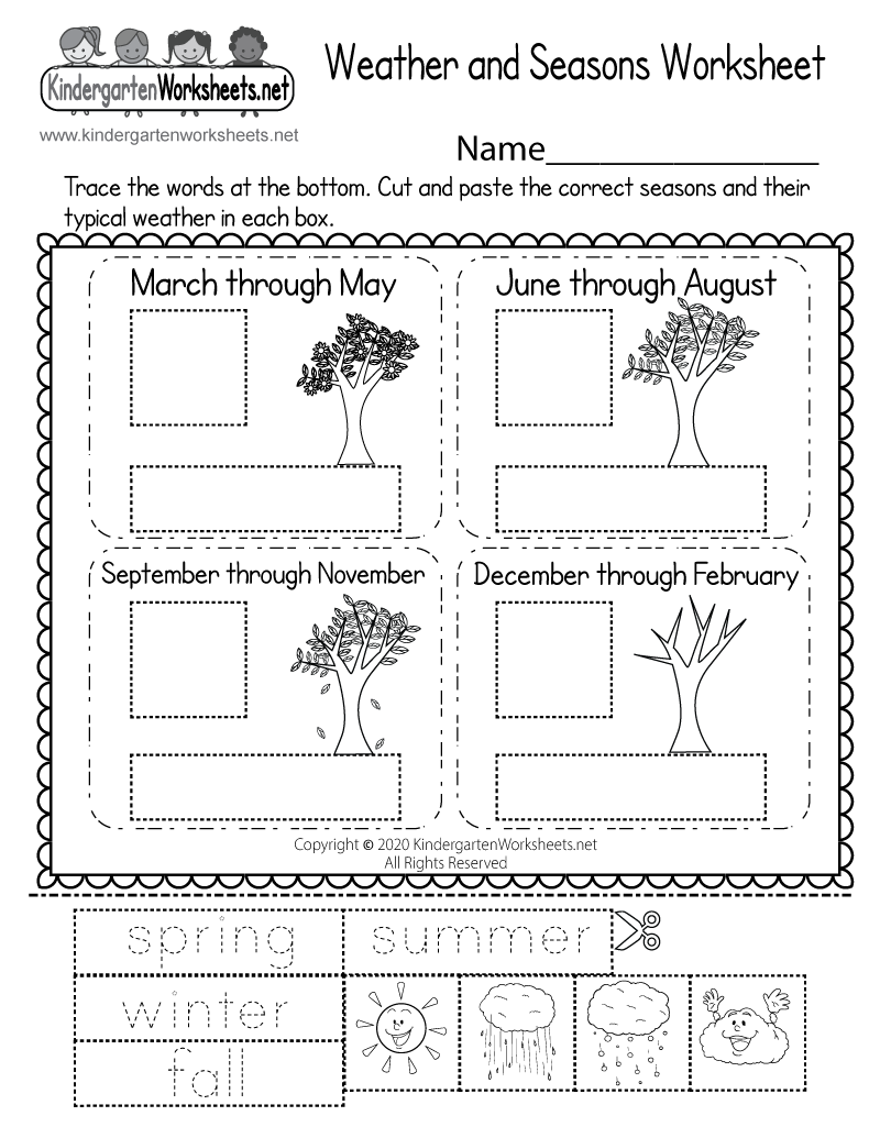 Free Printable Weather And Seasons Worksheet Free Printable Weather And Seasons Worksheet