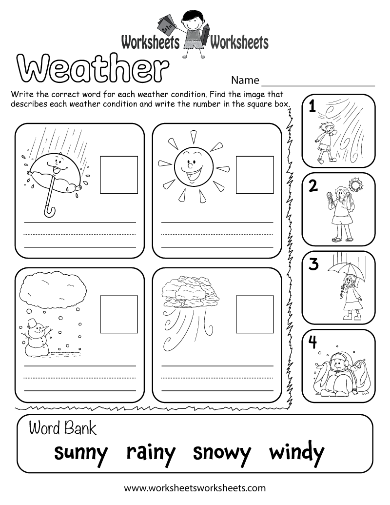 Free Printable Weather Worksheet For Kids Free Printable Weather Worksheet For Kids