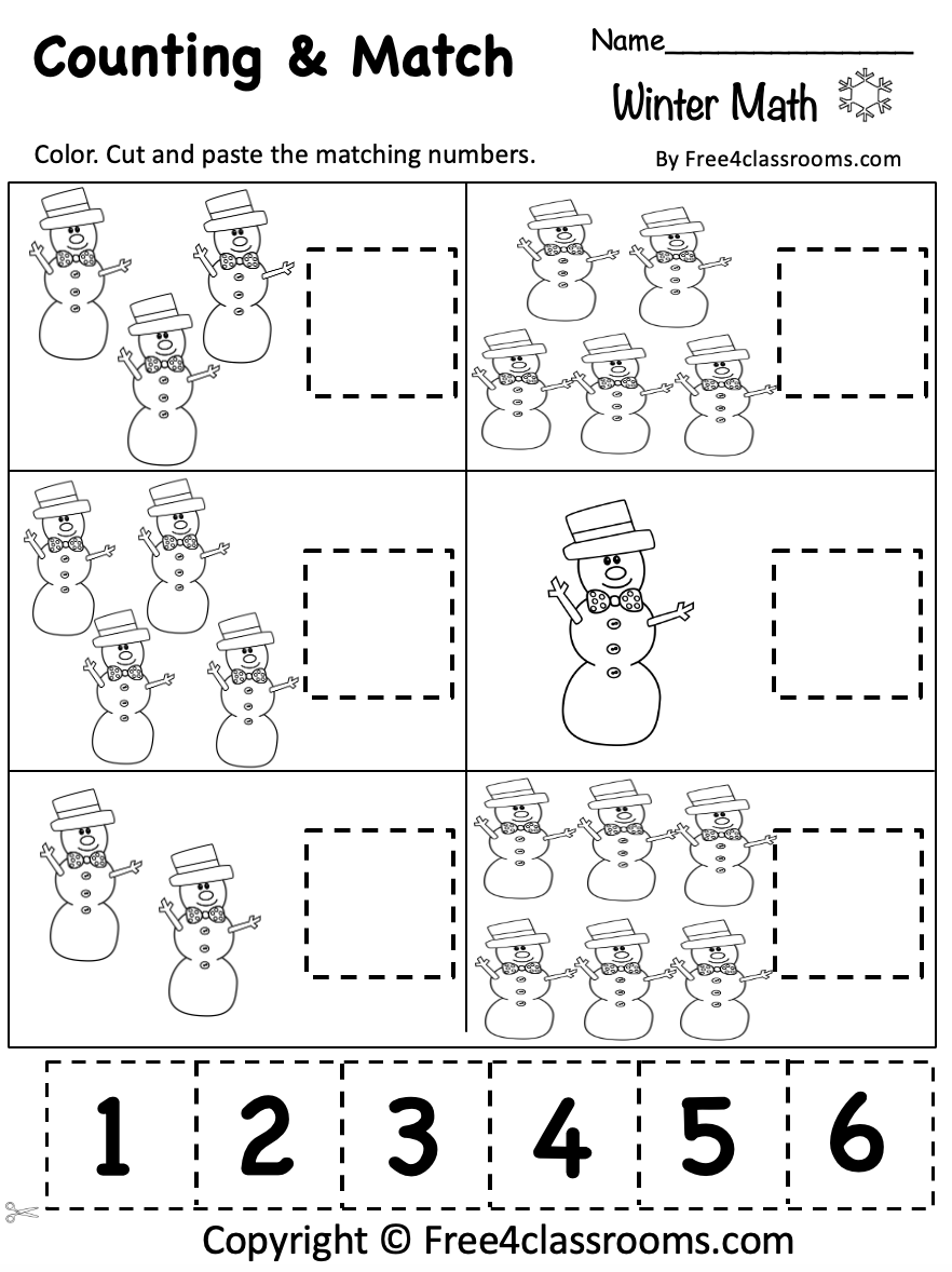 Free Printable Winter Worksheet For Preschool