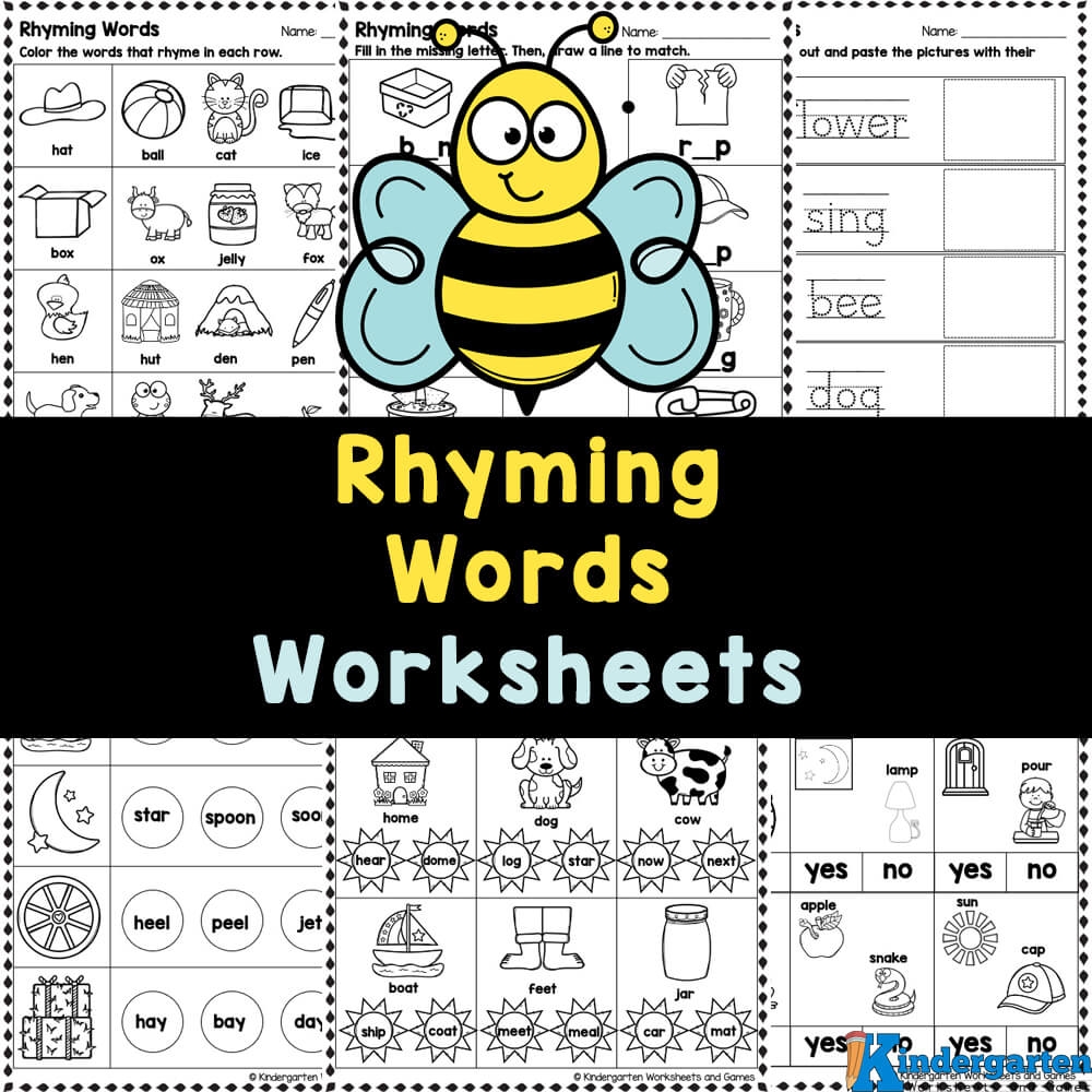 rhyming worksheets kindergarten